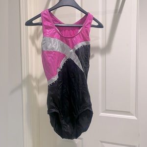 Pink halter Adult Large Gymnastics Leotard